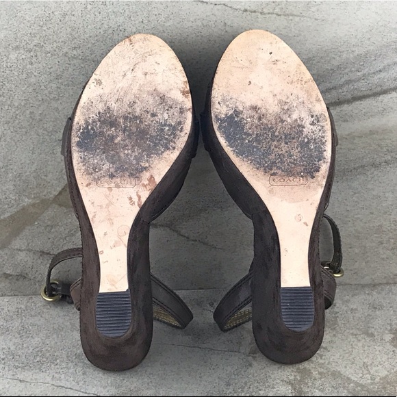 Coach Kendall Suede Wedges - Picture 7 of 8